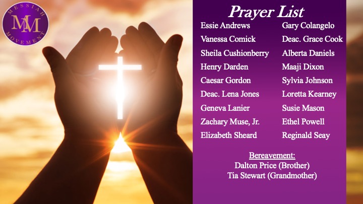 Prayer List 6 8